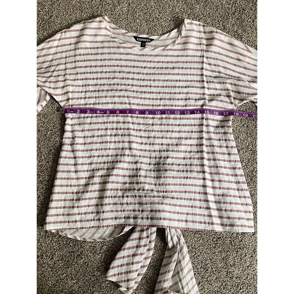 Express Bell Sleeve Striped Tie-Front Blouse Size Small - Picture 5 of 7